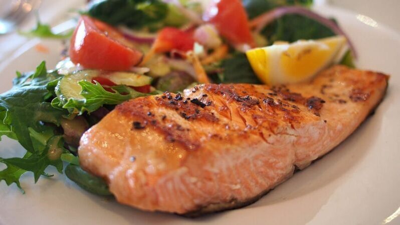 Fish and vegetables
