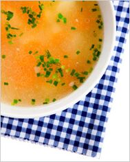 Lazy vegetable soup diet dish